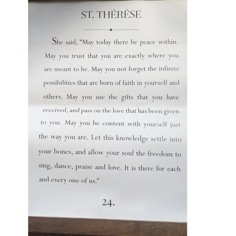 St. Therese Quote Wood Framed Wall Decor‎ Religious Scripture Art
